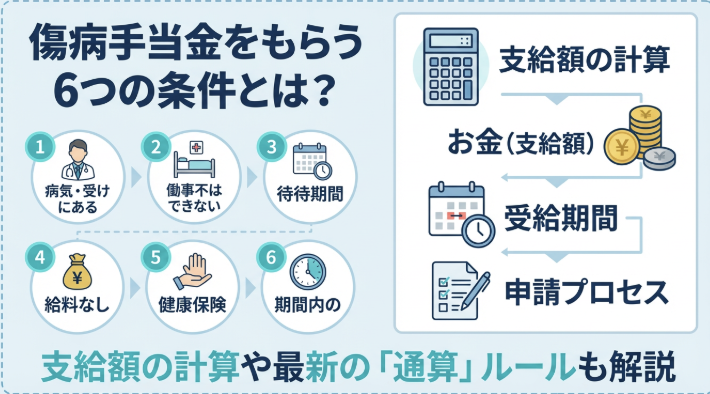 傷病手当金をもらうための6つの条件チェックリスト