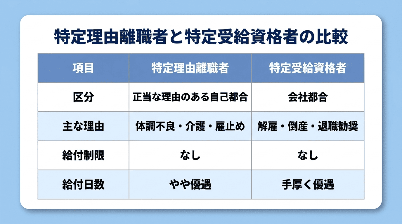 自己都合でも給付制限がなくなる？特定理由離職者・特定受給資格者の違い
