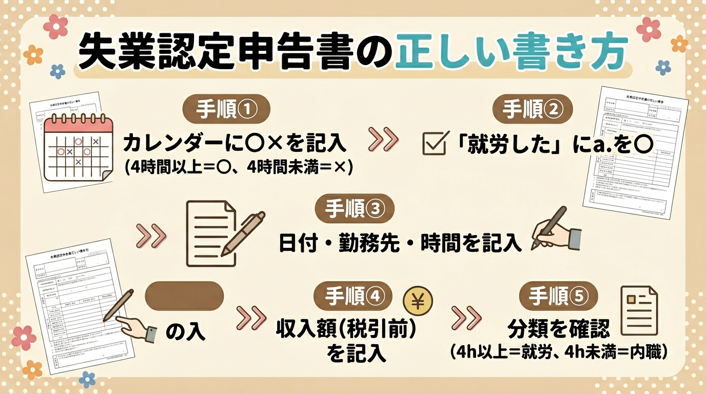 失業手当受給中のアルバイトをハローワークへ申告する方法