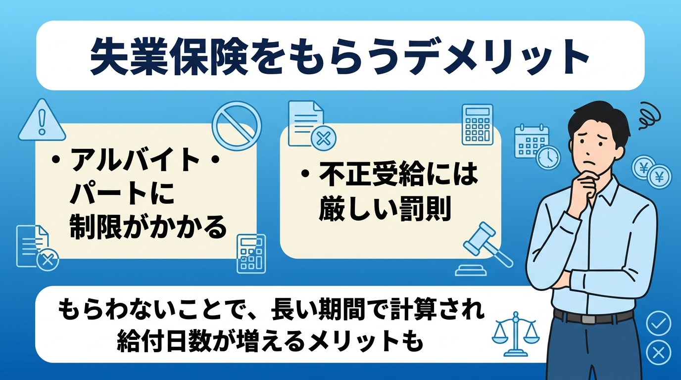失業保険を一度もらうと生じる2つのデメリットと注意点