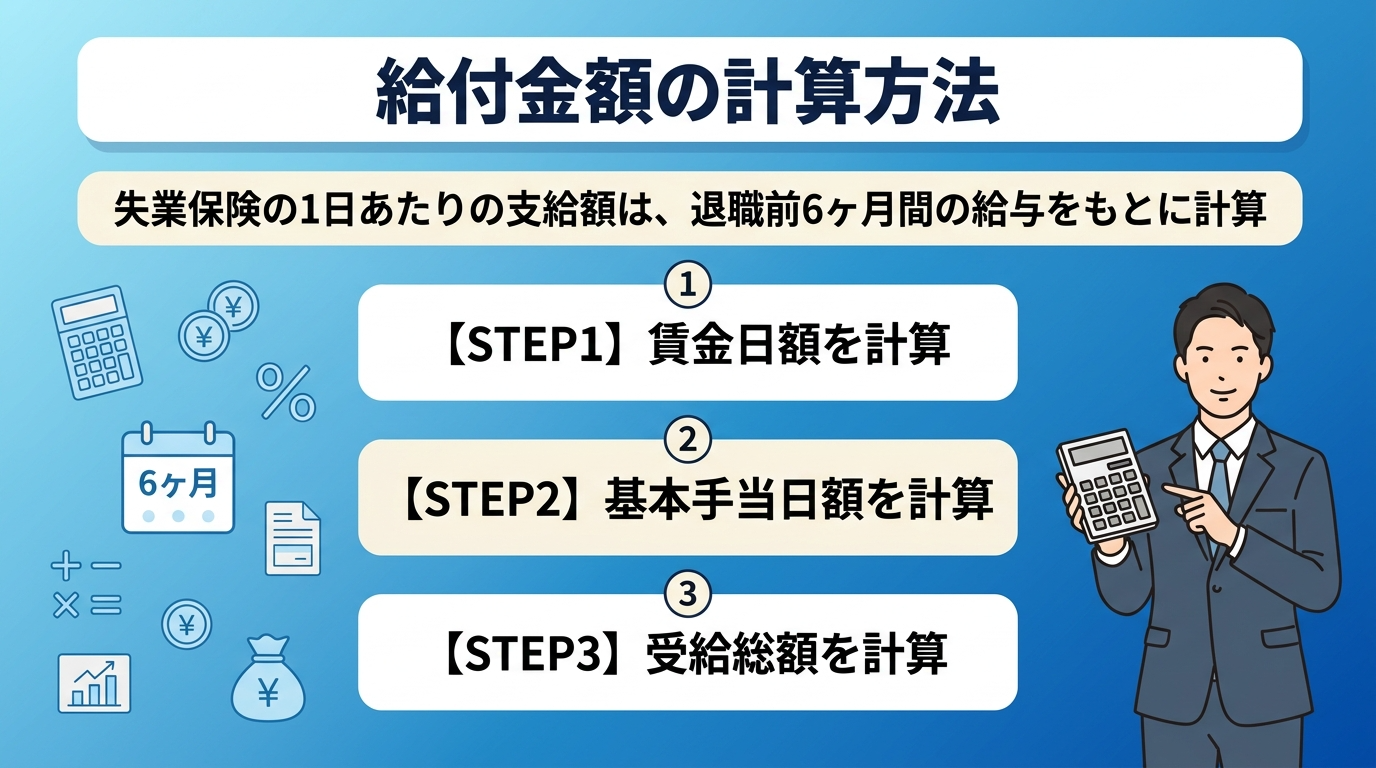 失業保険を一度もらうと給付金額はいくら？計算方法を解説