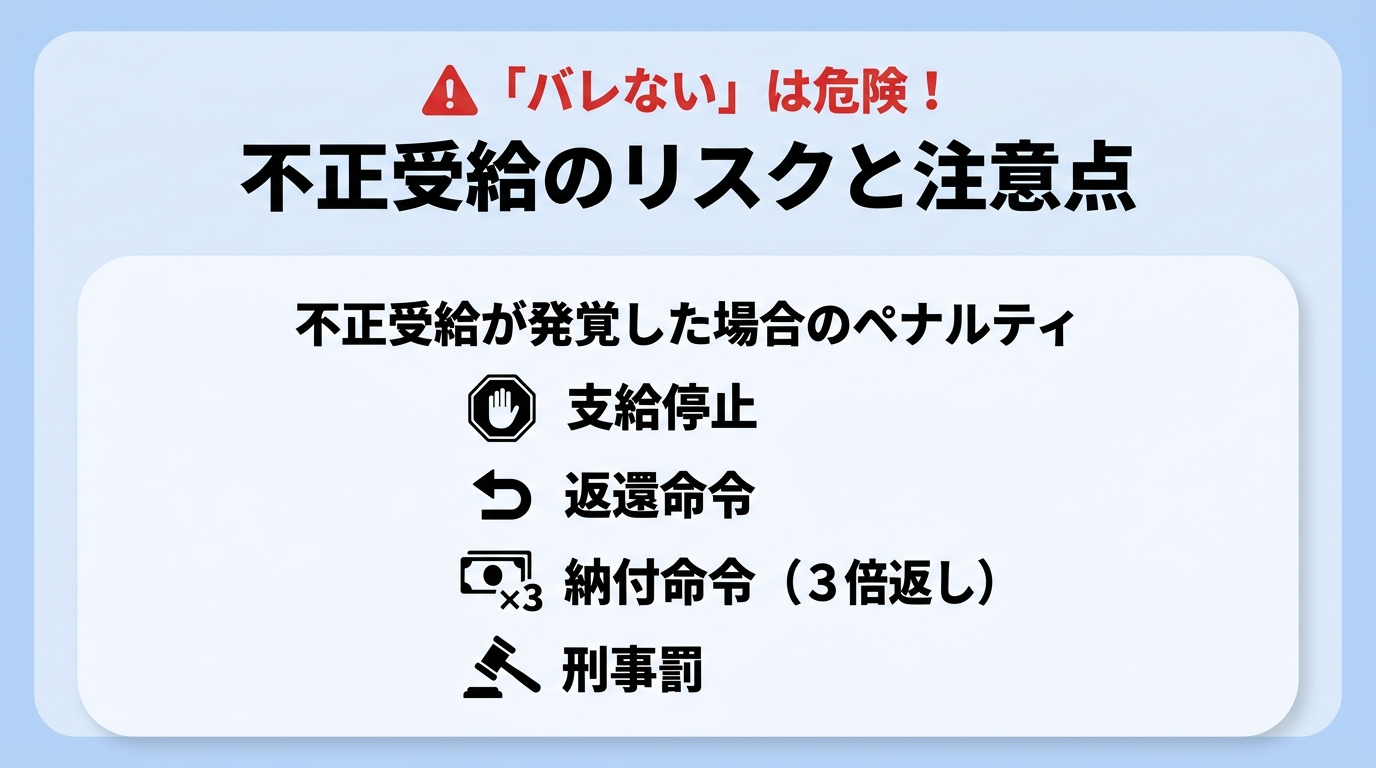 不正受給のリスクと注意点