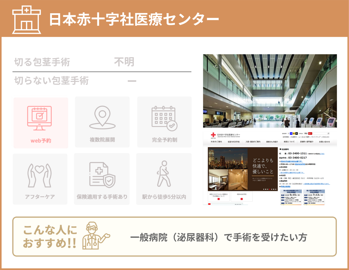 日本赤十字社医療センター 基本情報をまとめた画像