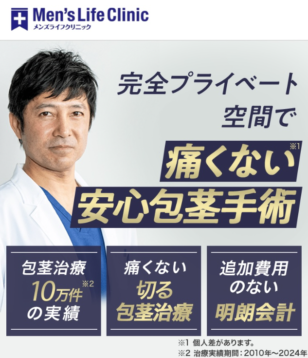 メンズライフクリニックの包茎治療に関する画像