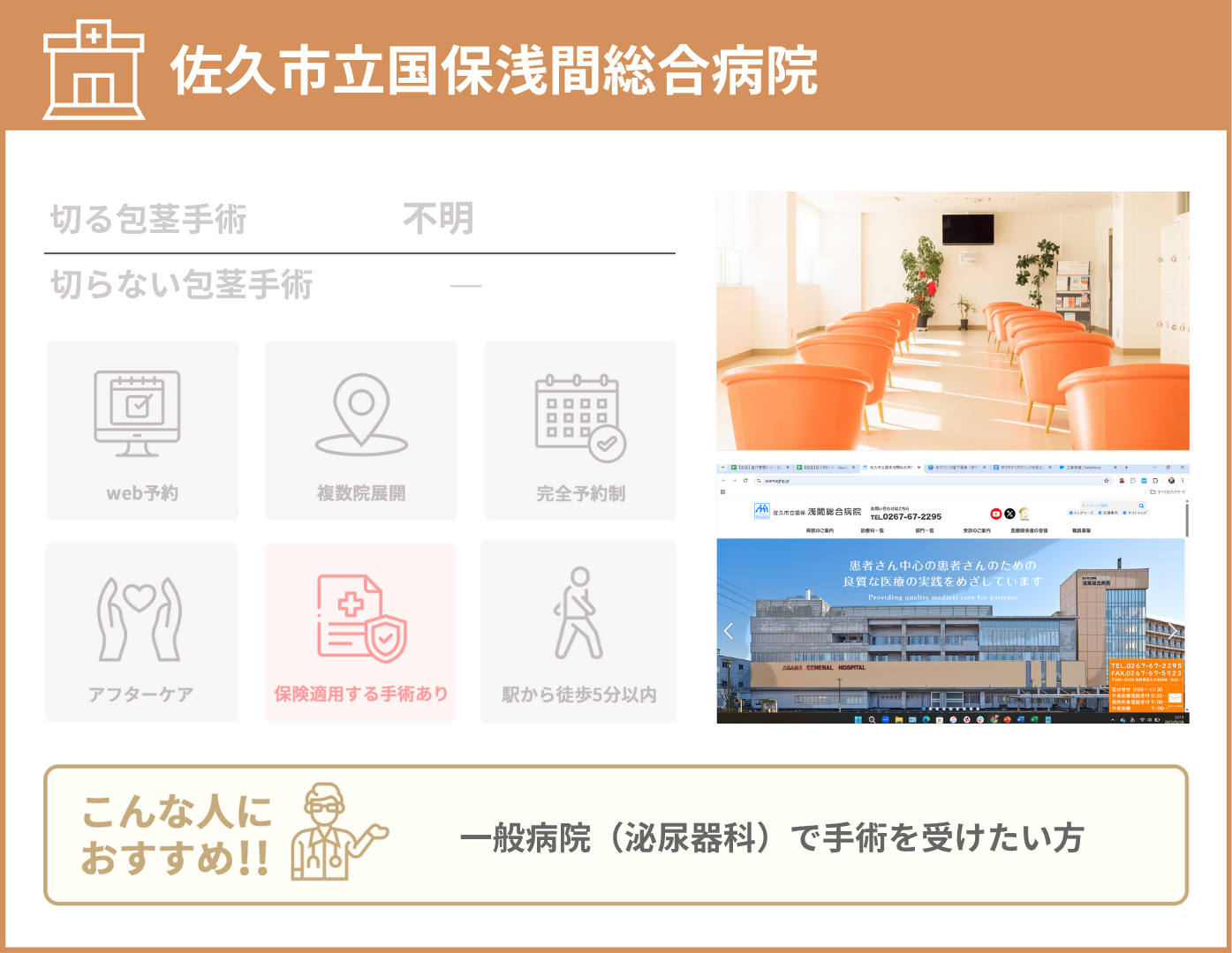 佐久市立国保浅間総合病院 基本情報をまとめた画像