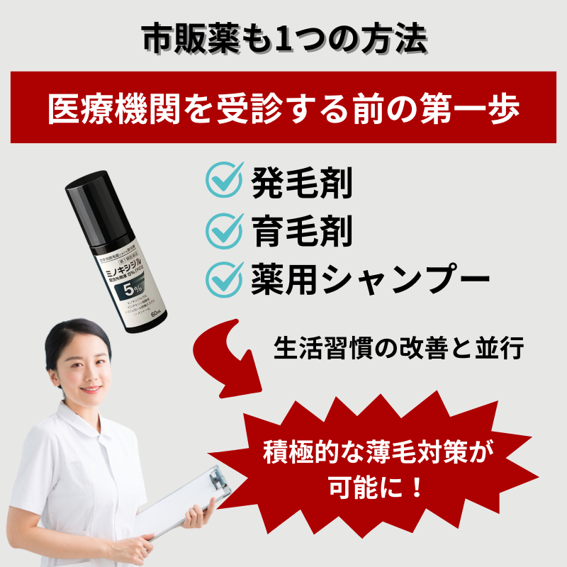 市販薬の使用も1つの方法