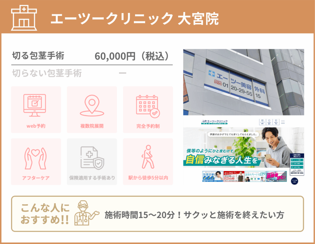 エーツー美容外科 大宮院に関する詳細情報をまとめた画像