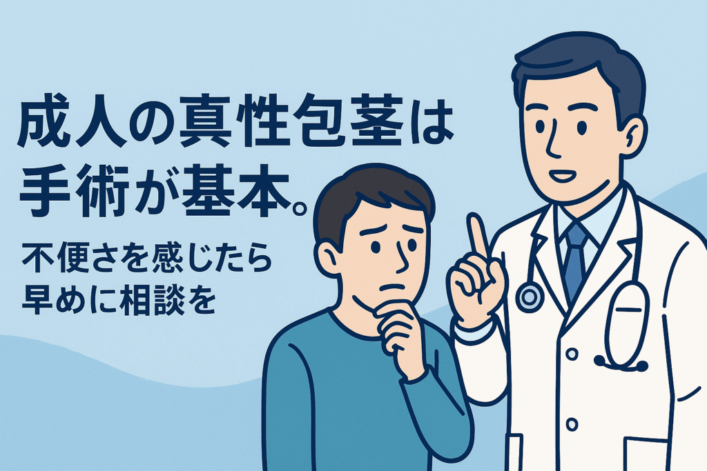 成人の真性包茎は手術が基本。不便さを感じたら早めに相談を