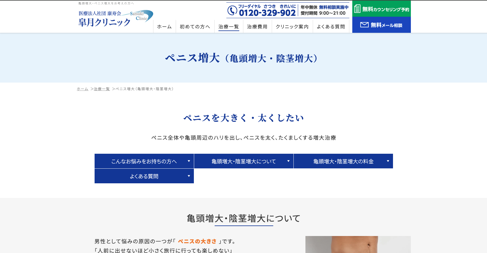 皐月クリニックのペニス増大に関する画像