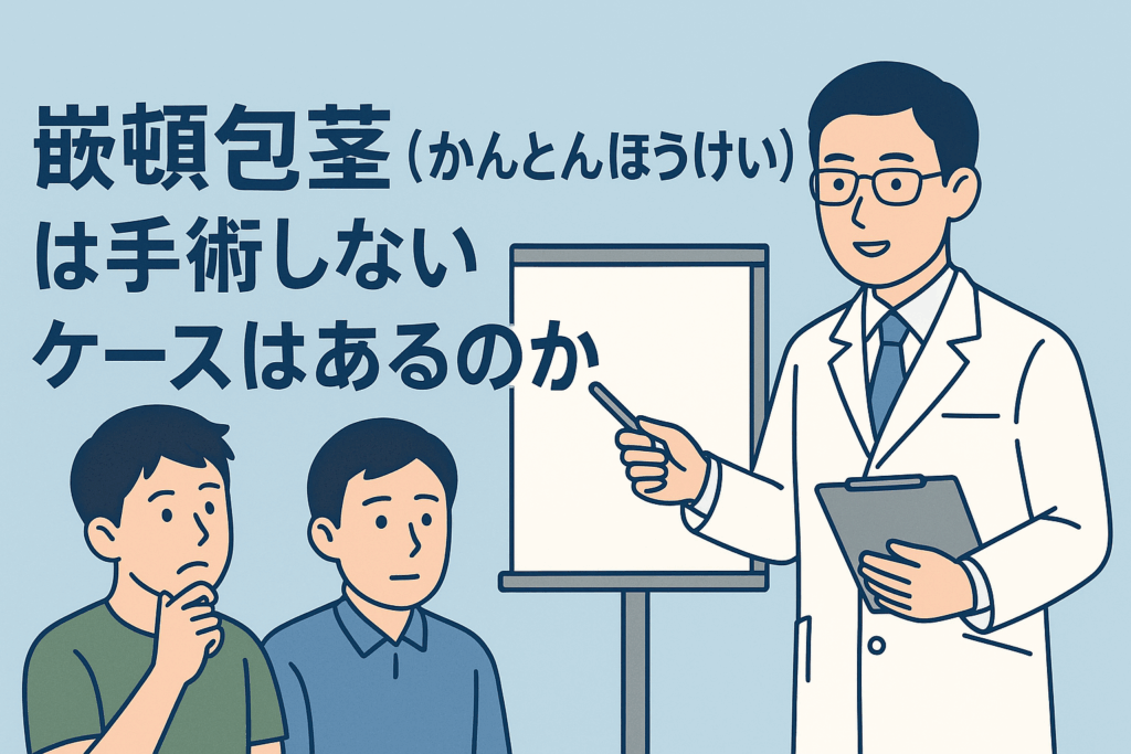 嵌頓包茎(かんとんほうけい)は手術しないケースはあるのか