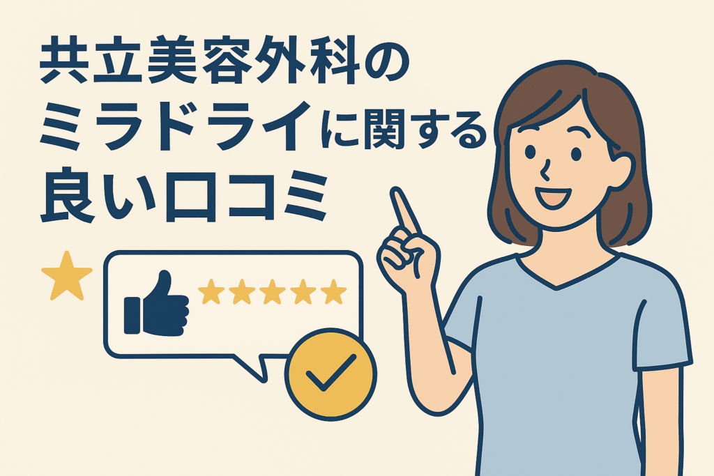 共立美容外科のミラドライに関する良い口コミ