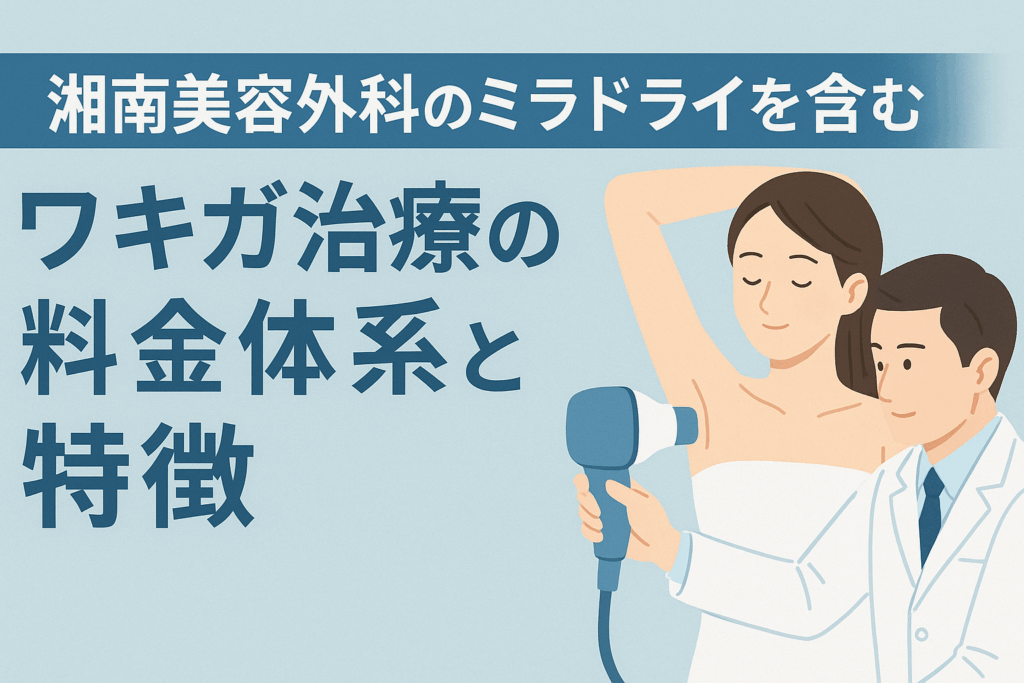 湘南美容外科のミラドライを含むワキガ治療の料金体系と特徴