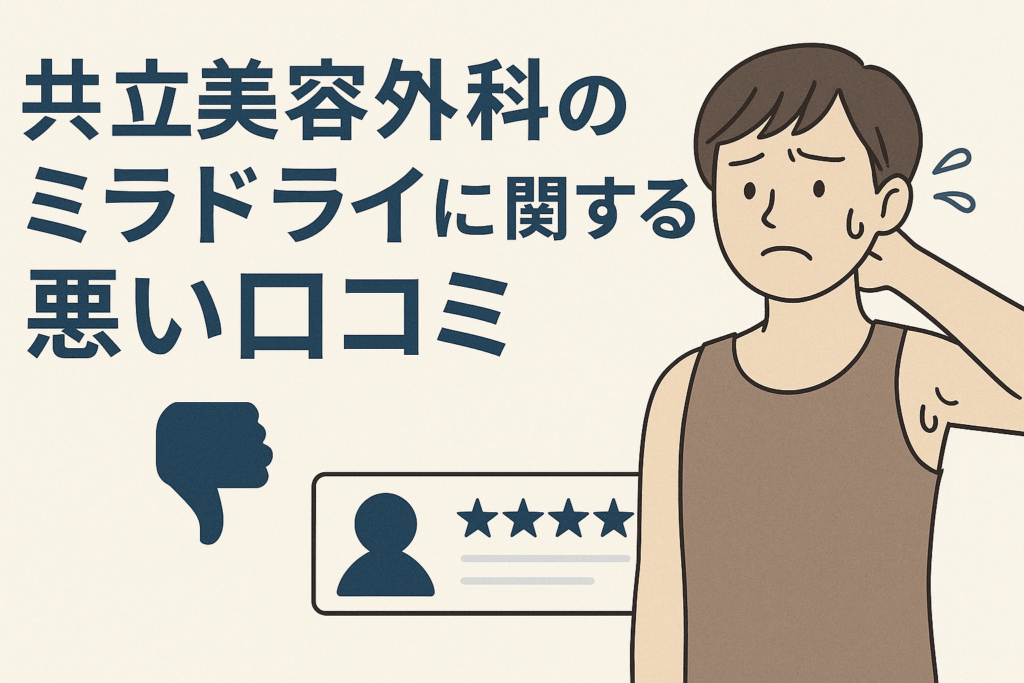 共立美容外科のミラドライに関する悪い口コミ
