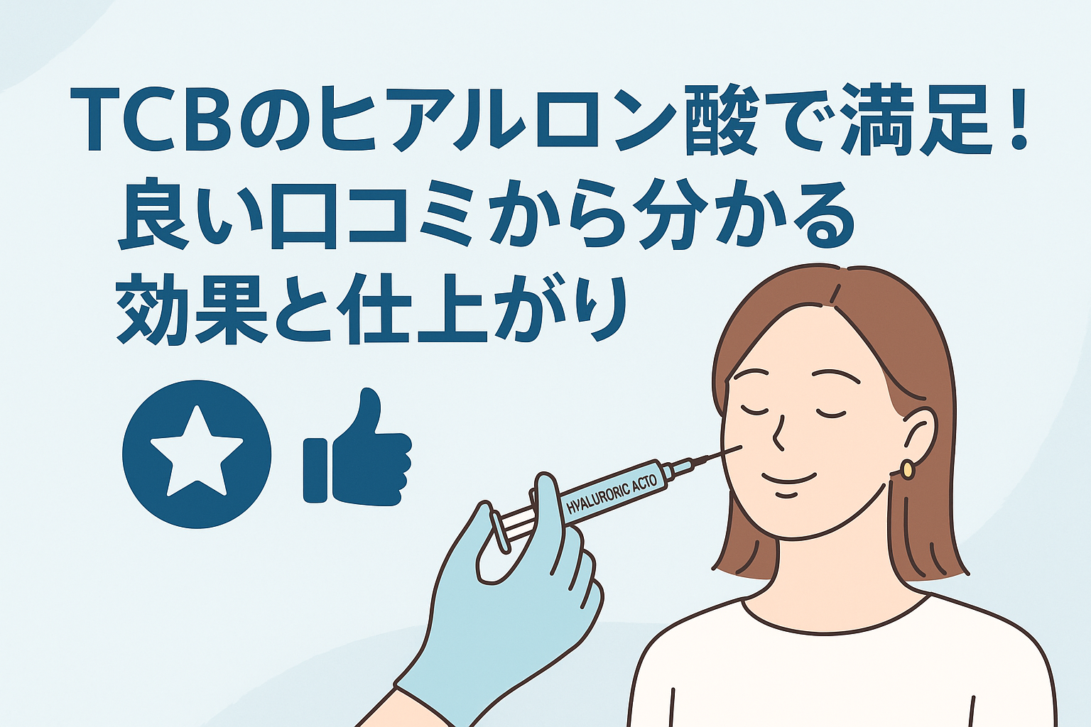 TCBのヒアルロン酸で満足!良い口コミから分かる効果と仕上がり