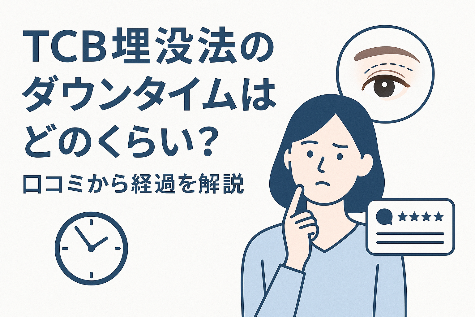 TCB埋没法のダウンタイムはどのくらい?口コミから経過を解説