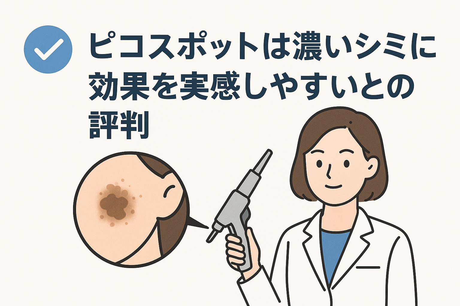 ピコスポットは濃いシミに効果を実感しやすいとの評判