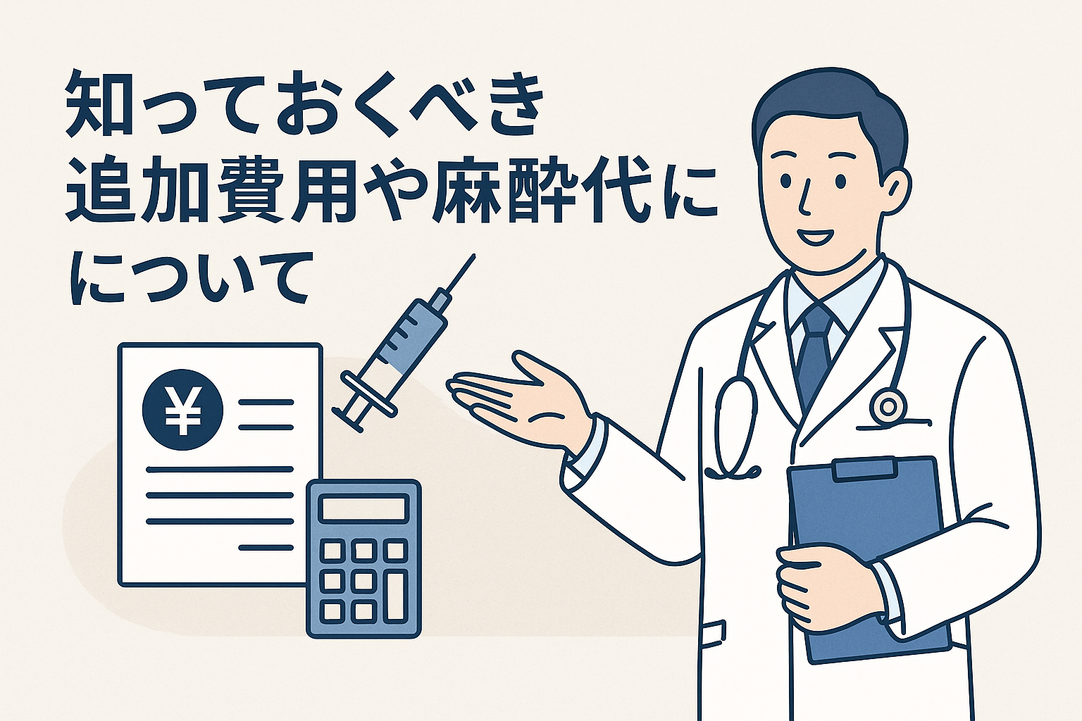 知っておくべき追加費用や麻酔代について