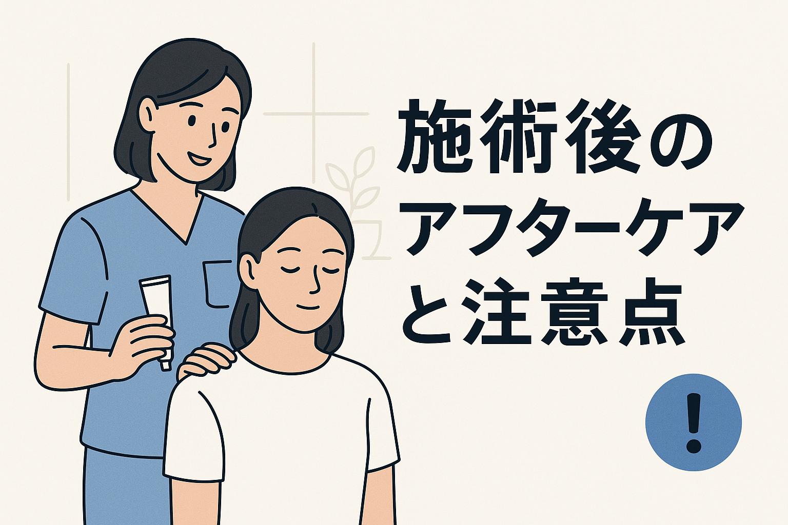施術後のアフターケアと注意点