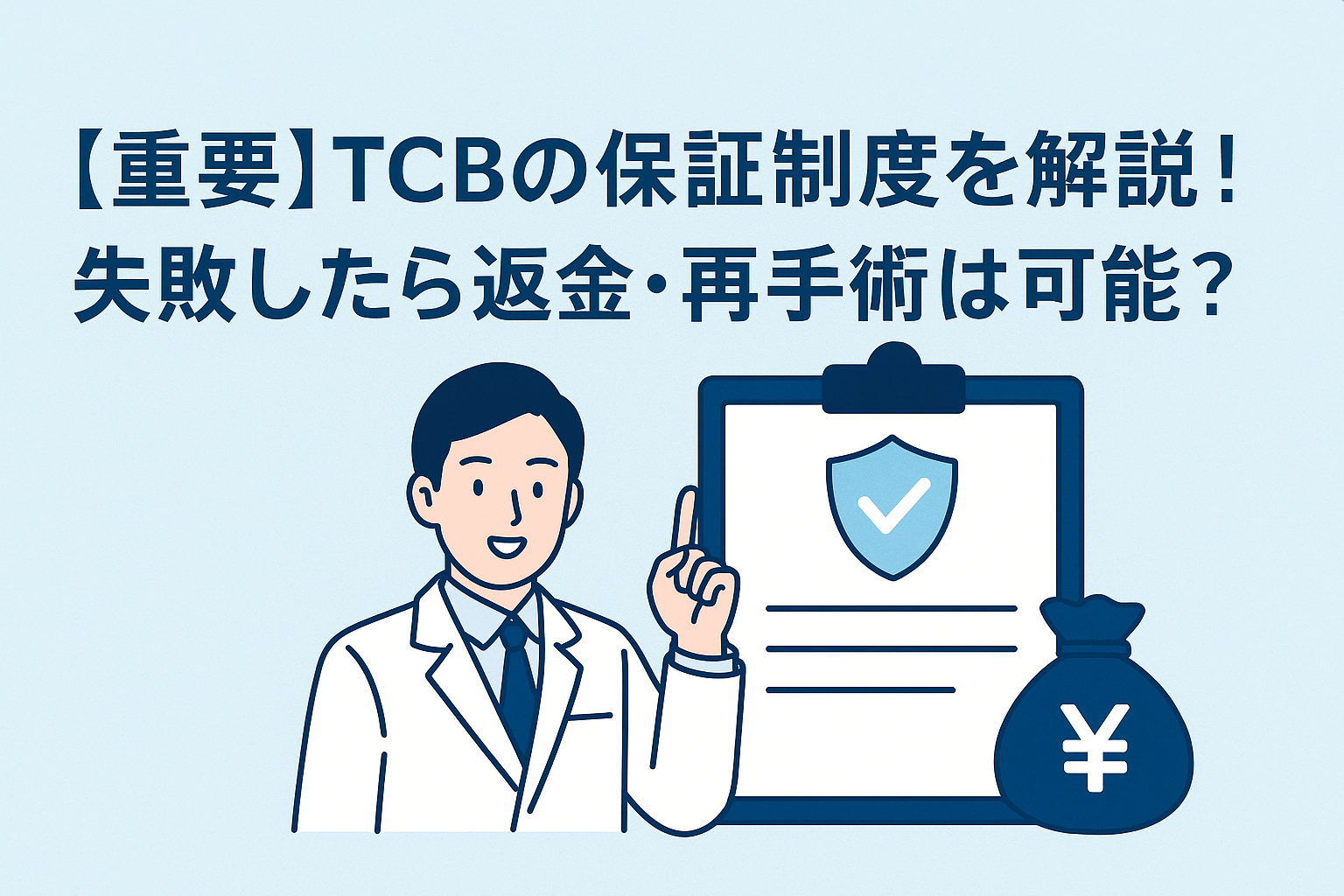 【重要】TCBの保証制度を解説!失敗したら返金・再手術は可能?