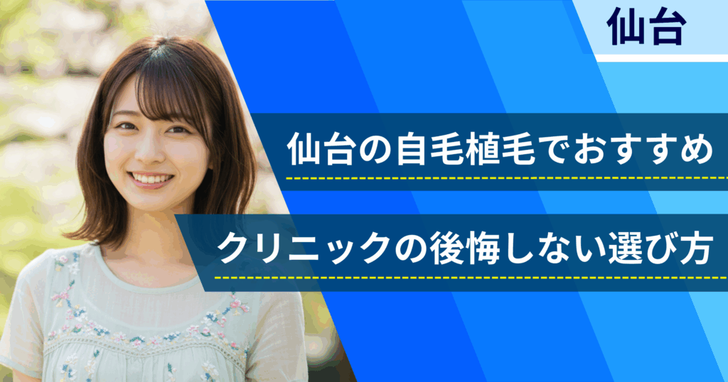 仙台の自毛植毛でおすすめクリニックの後悔しない選び方
