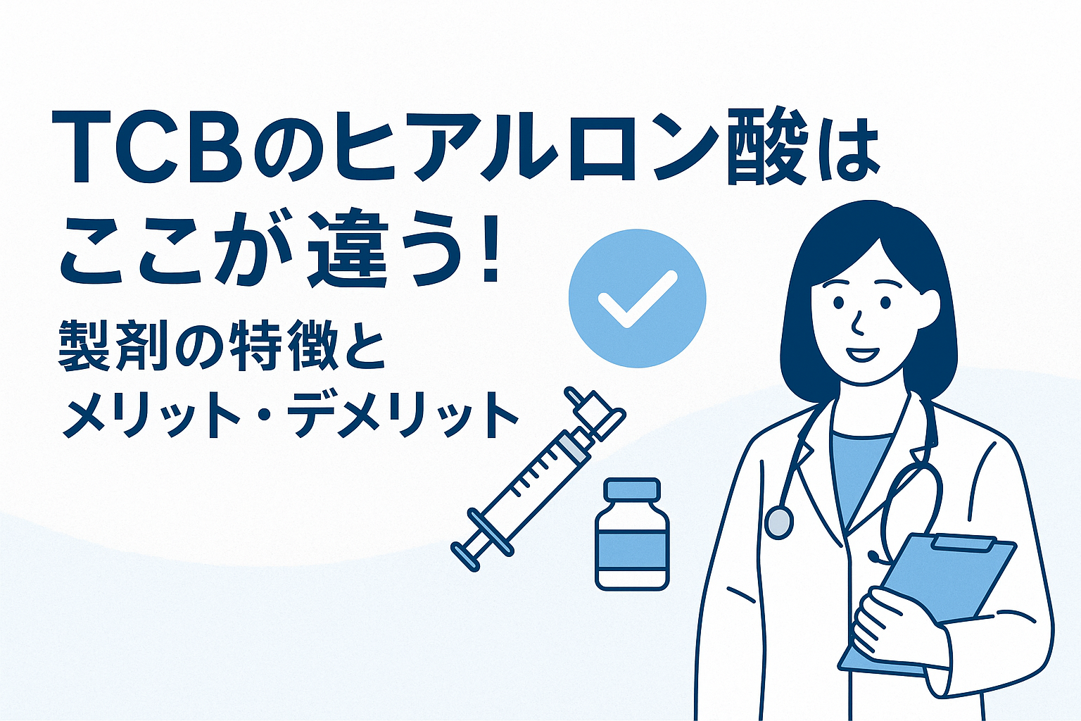 TCBのヒアルロン酸はここが違う!製剤の特徴とメリット・デメリット