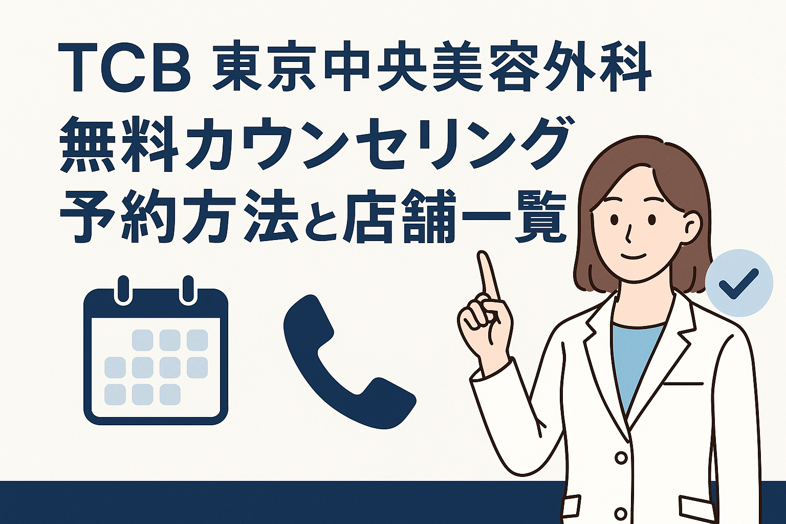 TCB東京中央美容外科の無料カウンセリング予約方法と店舗一覧