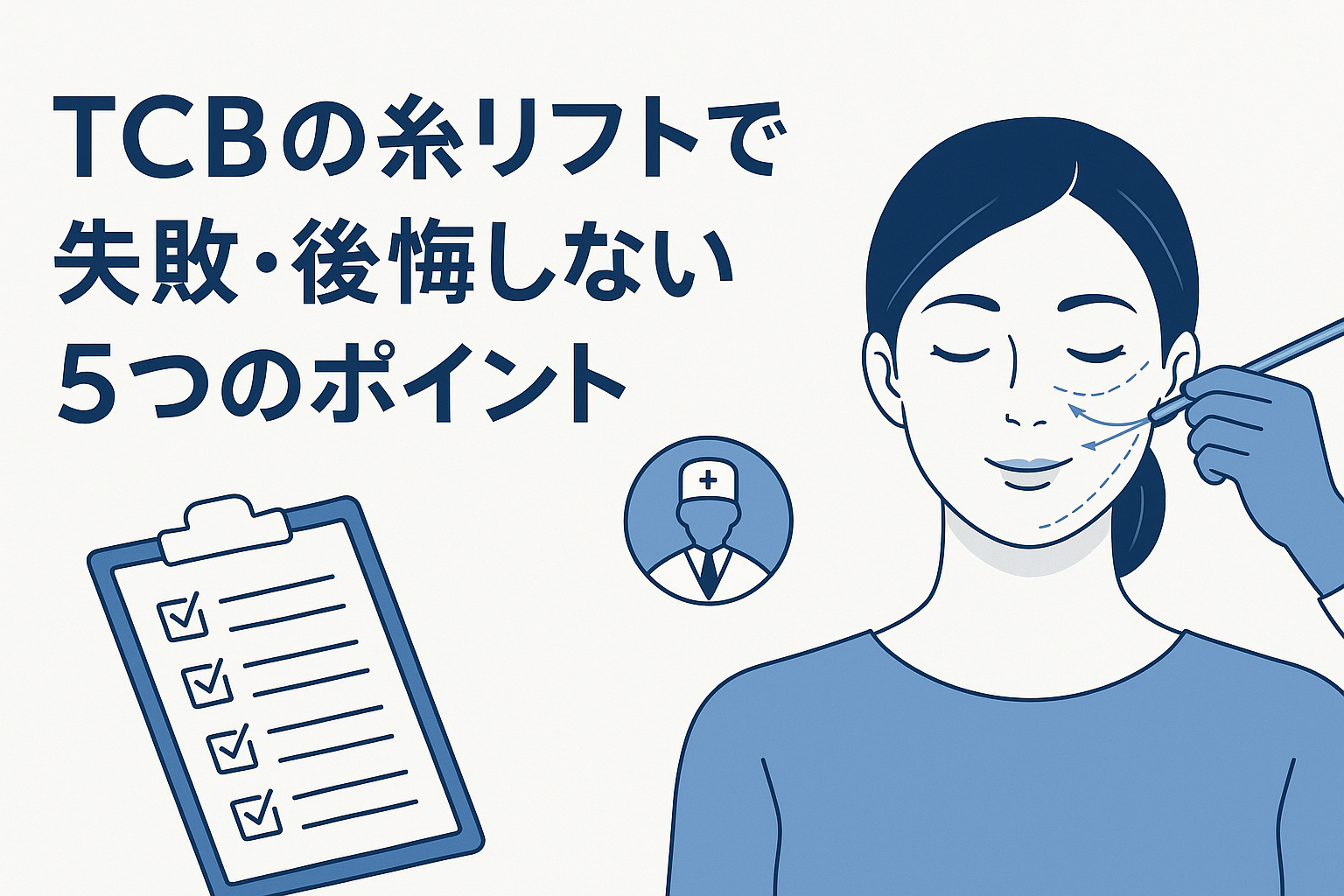TCBの糸リフトで失敗・後悔しないための5つのポイント