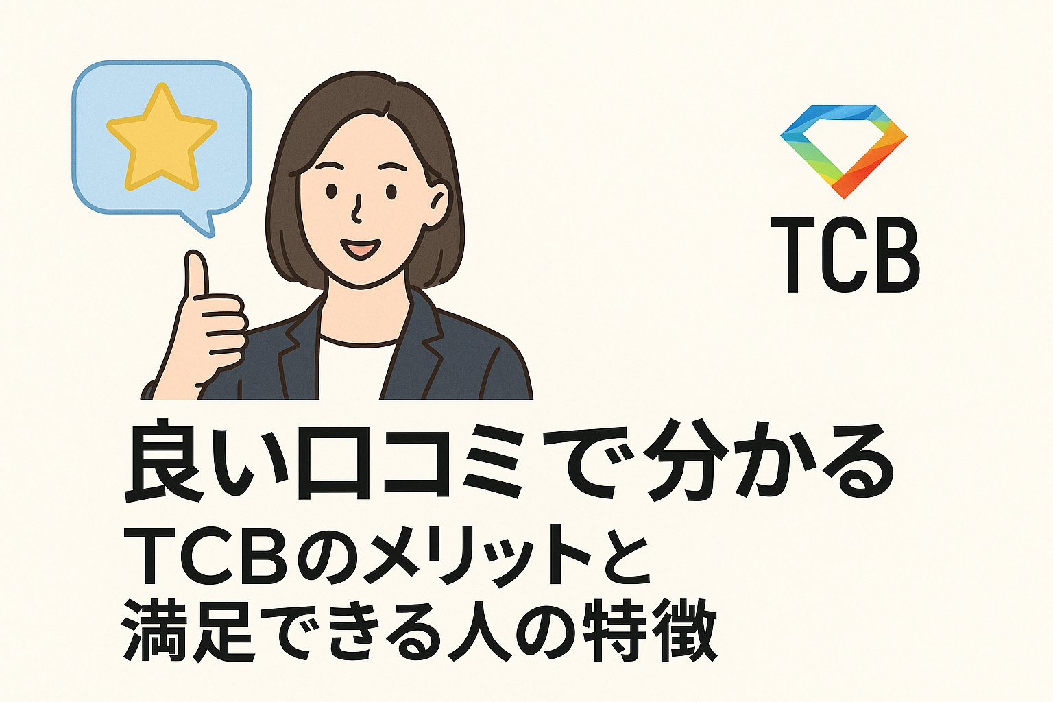 良い口コミで分かるTCBのメリットと満足できる人の特徴