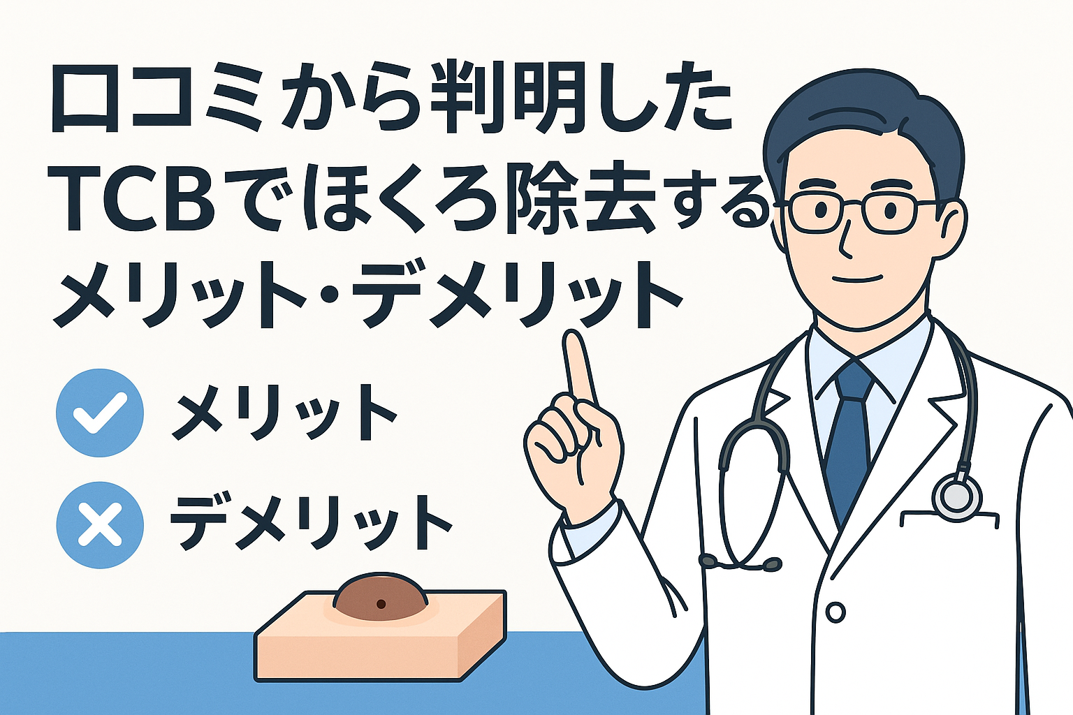 口コミから判明したTCBでほくろ除去するメリット・デメリット