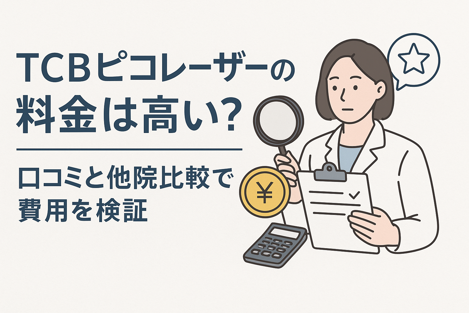 TCBピコレーザーの料金は高い?口コミと他院比較で費用を検証