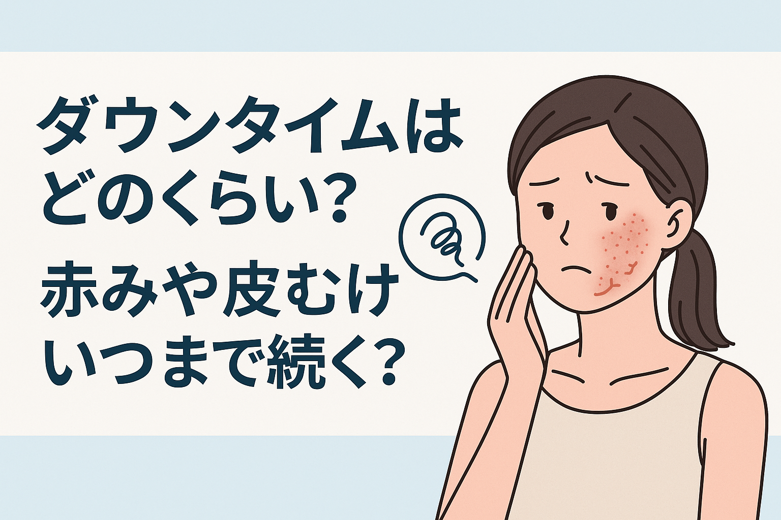 ダウンタイムはどのくらい？赤みや皮むけはいつまで続く？