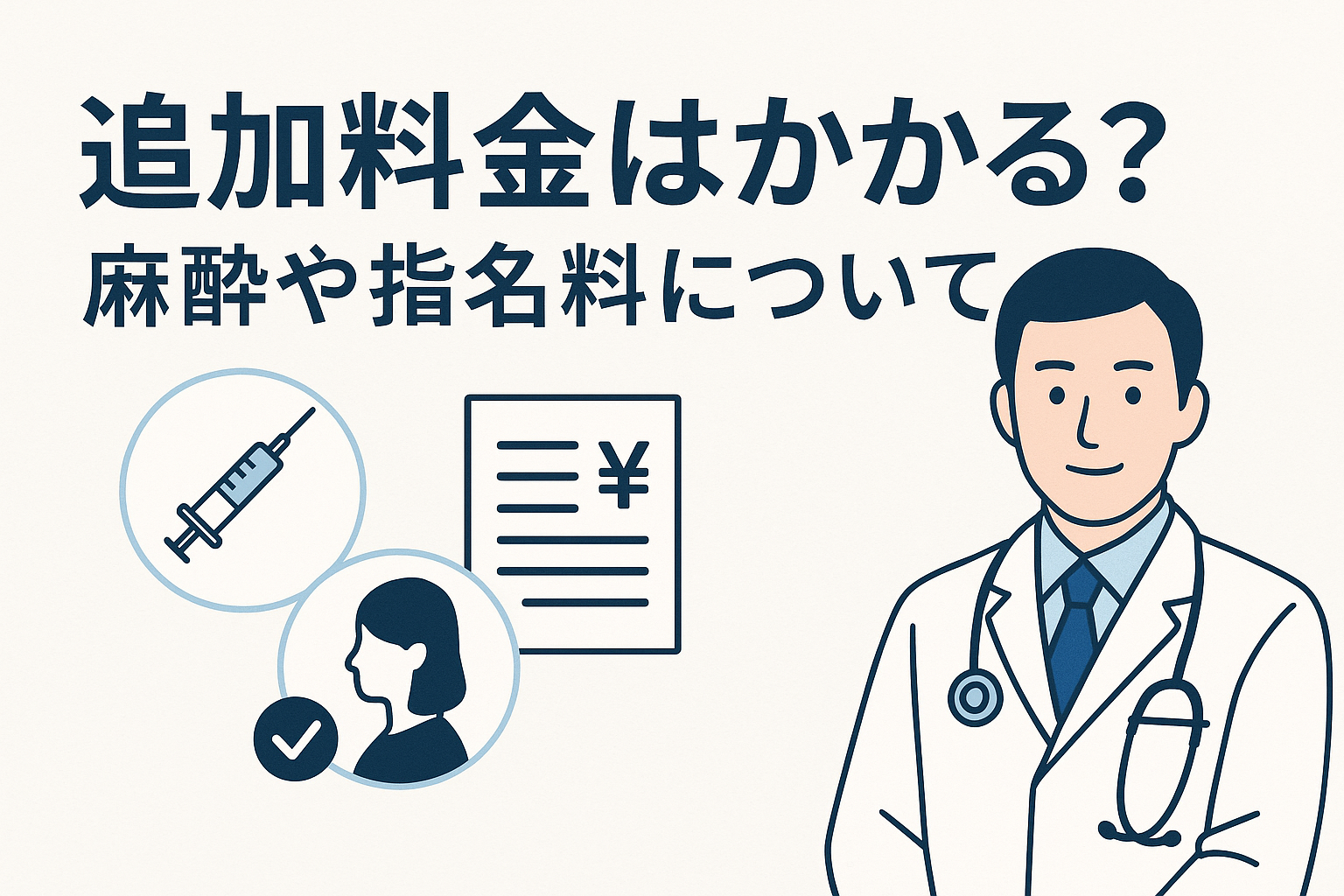 追加料金はかかる?麻酔や指名料について