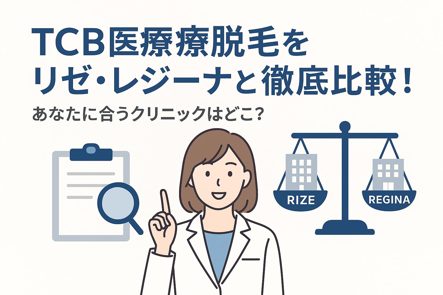 TCB医療脱毛をリゼ・レジーナと徹底比較!あなたに合うクリニックはどこ?
