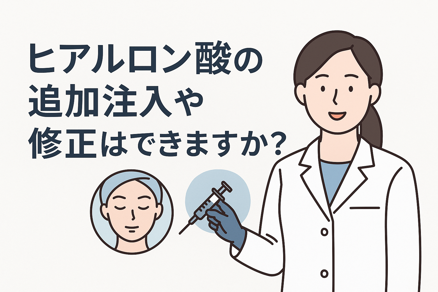 ヒアルロン酸の追加注入や修正はできますか?