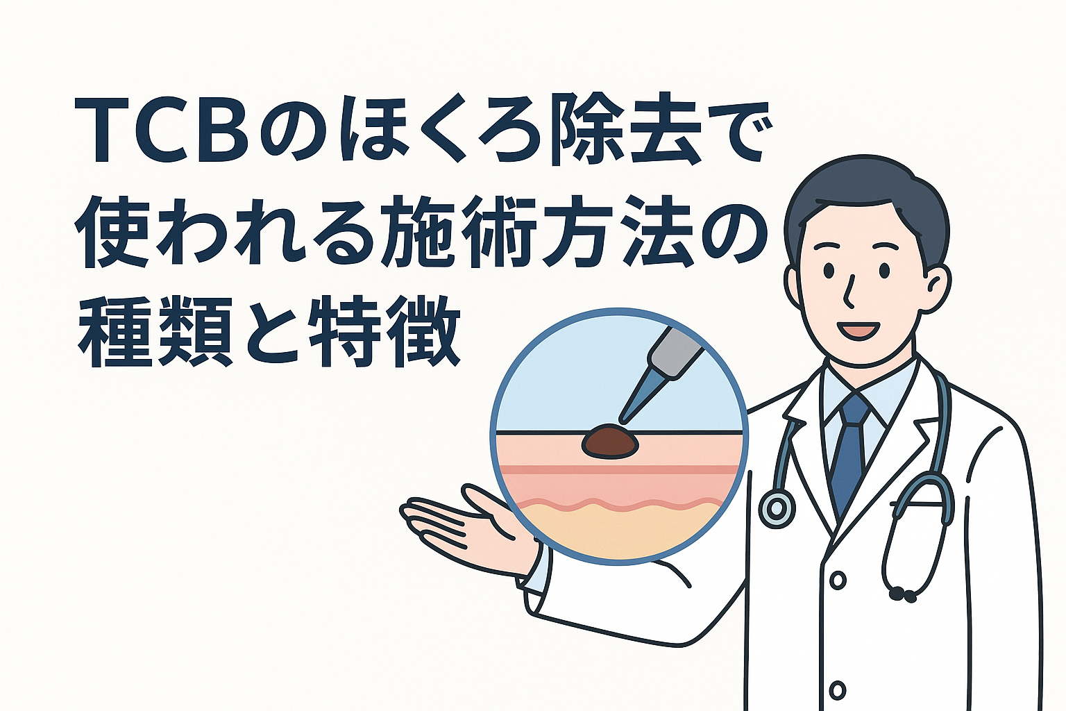 TCBのほくろ除去で使われる施術方法の種類と特徴