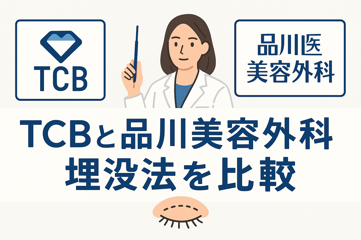 TCBと品川美容外科の埋没法を比較