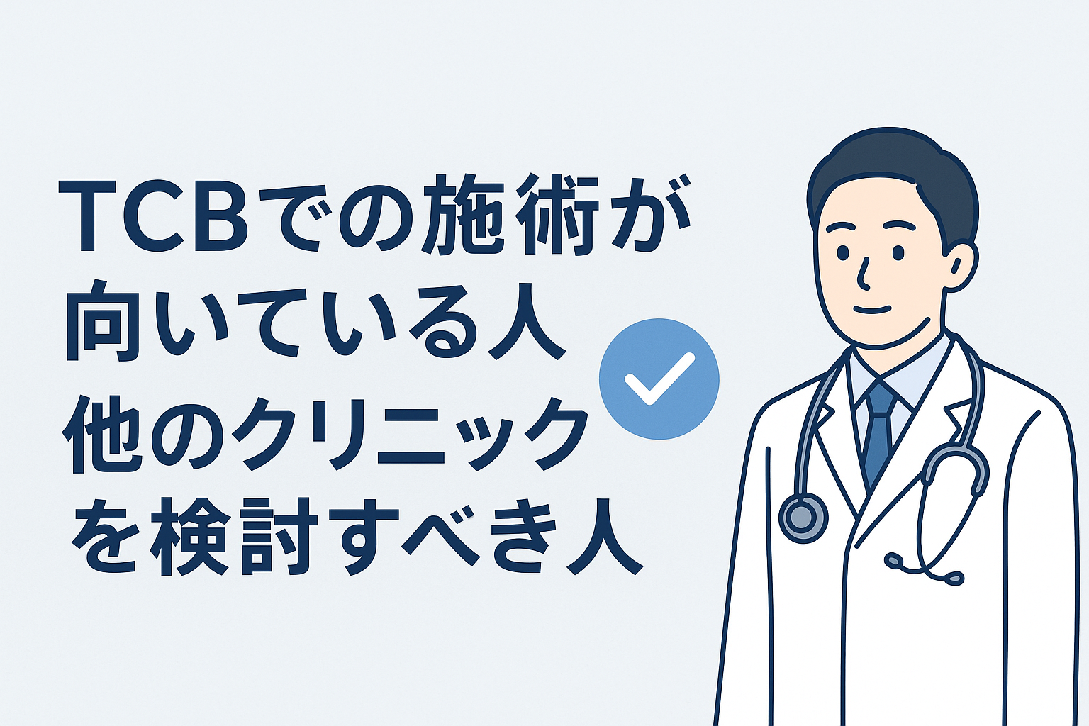 TCBでの施術が向いている人・他のクリニックを検討すべき人
