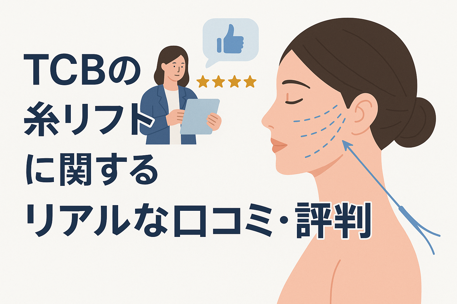 TCBの糸リフトに関するリアルな口コミ・評判