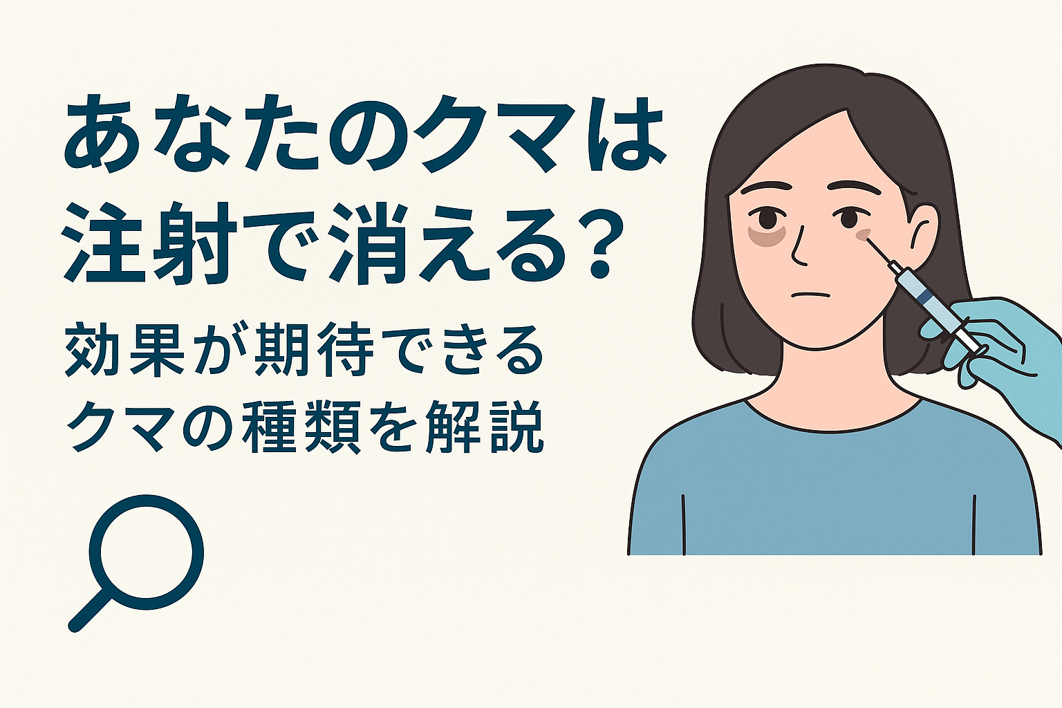 あなたのクマは注射で消える？効果が期待できるクマの種類を解説