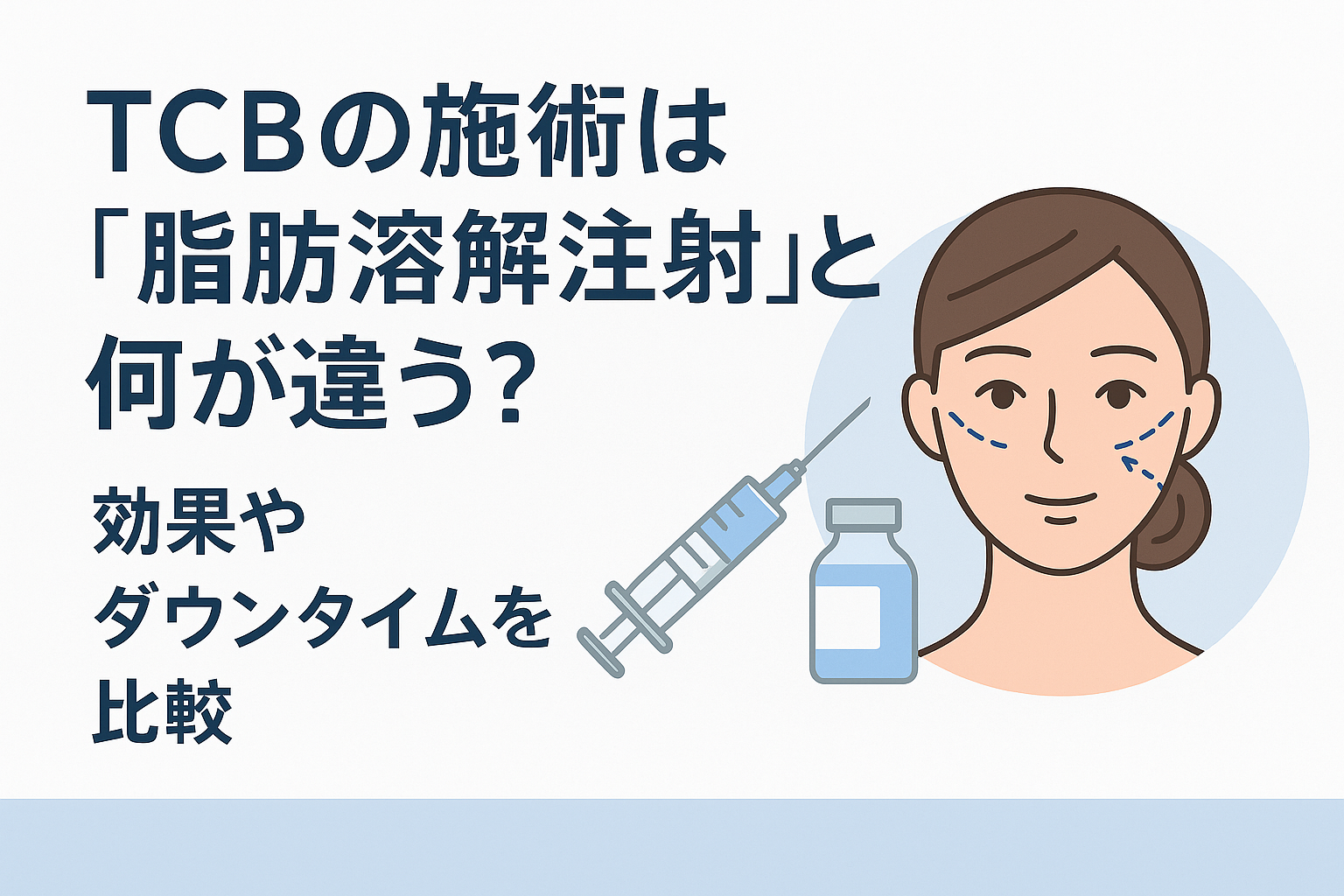 TCBの施術は「脂肪溶解注射」と何が違う?効果やダウンタイムを比較