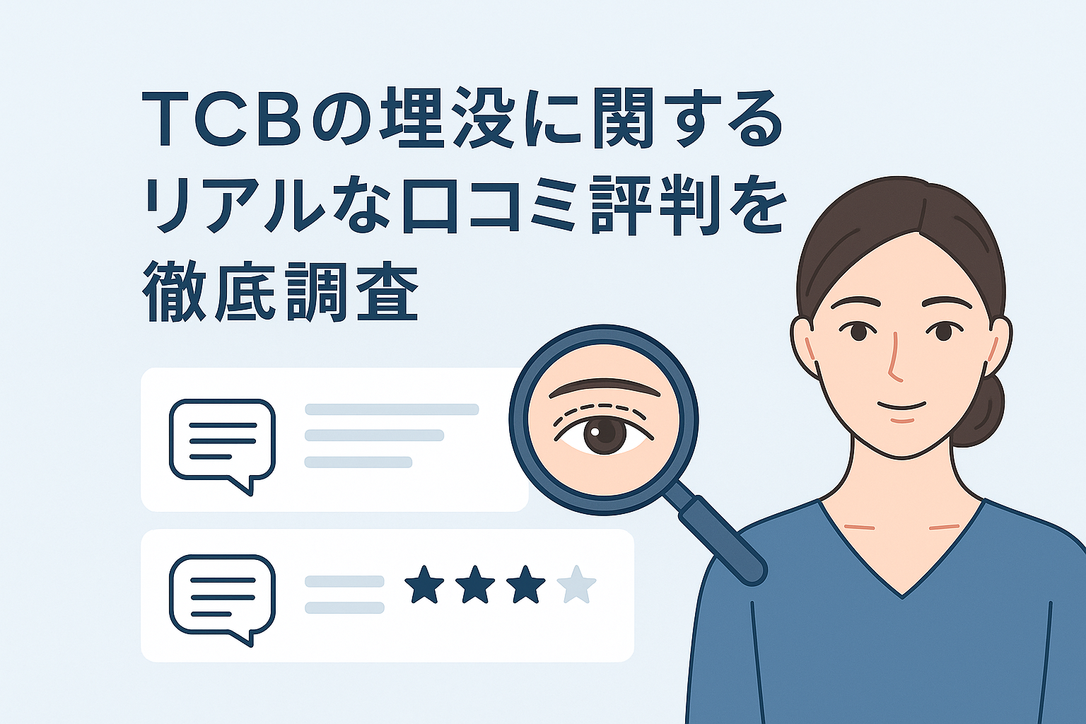 TCBの埋没に関するリアルな口コミ評判を徹底調査