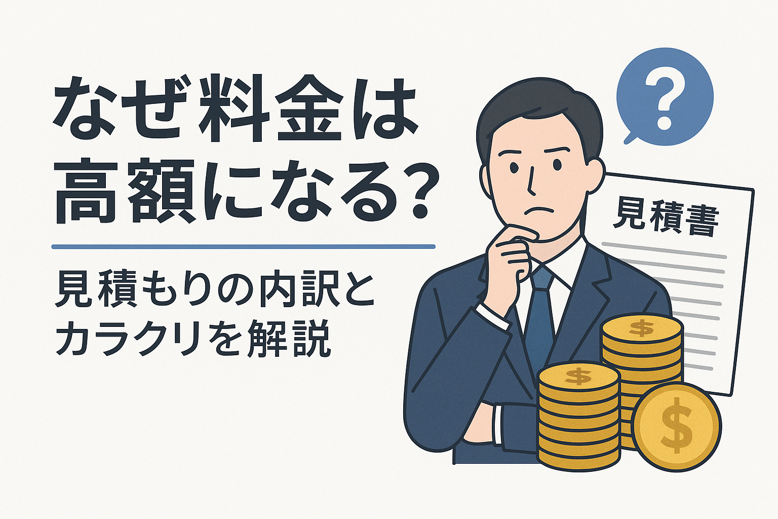 なぜ料金は高額になる?見積もりの内訳とカラクリを解説