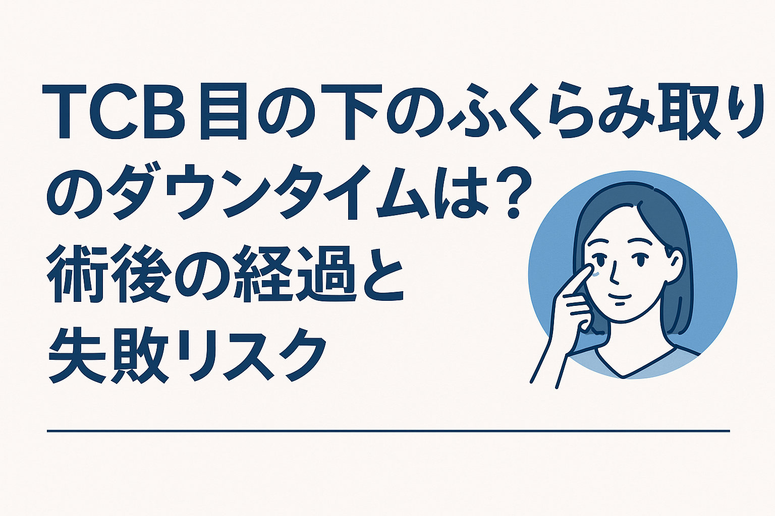 TCB目の下のふくらみ取りのダウンタイムは?術後の経過と失敗リスク