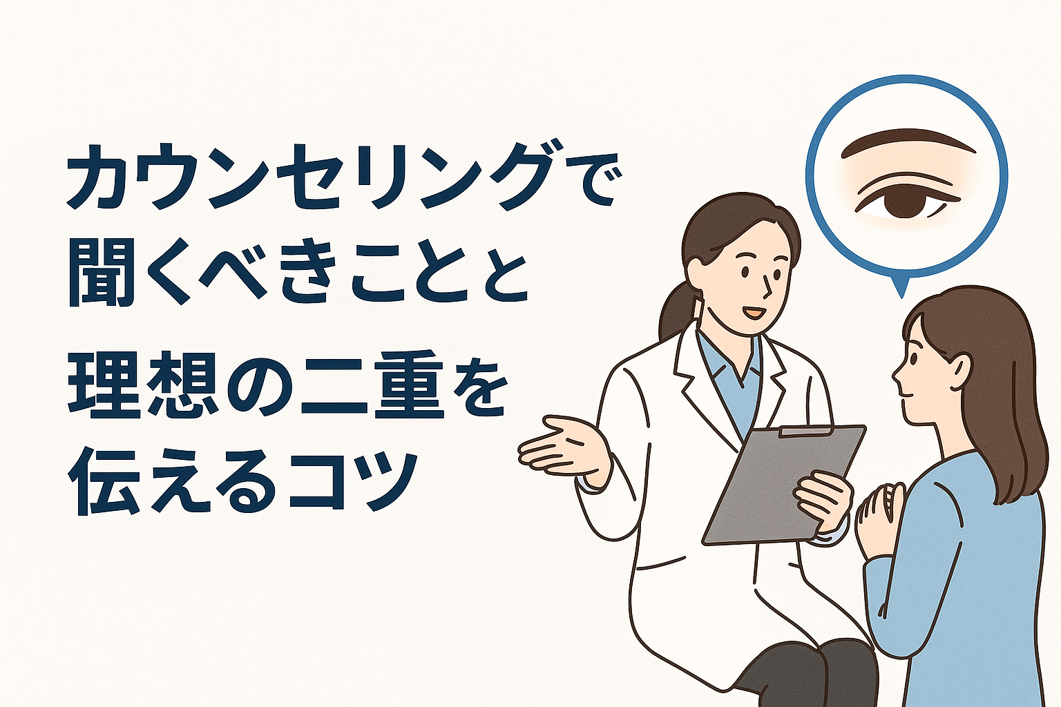 カウンセリングで聞くべきことと理想の二重を伝えるコツ