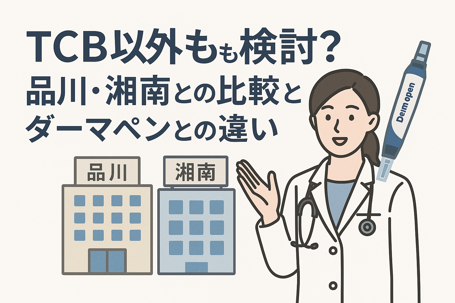 TCB以外も検討?品川・湘南との比較とダーマペンとの違い