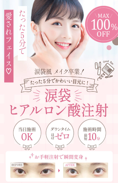ヒアルロン酸注入で様々な顔の悩みが改善されるイメージ