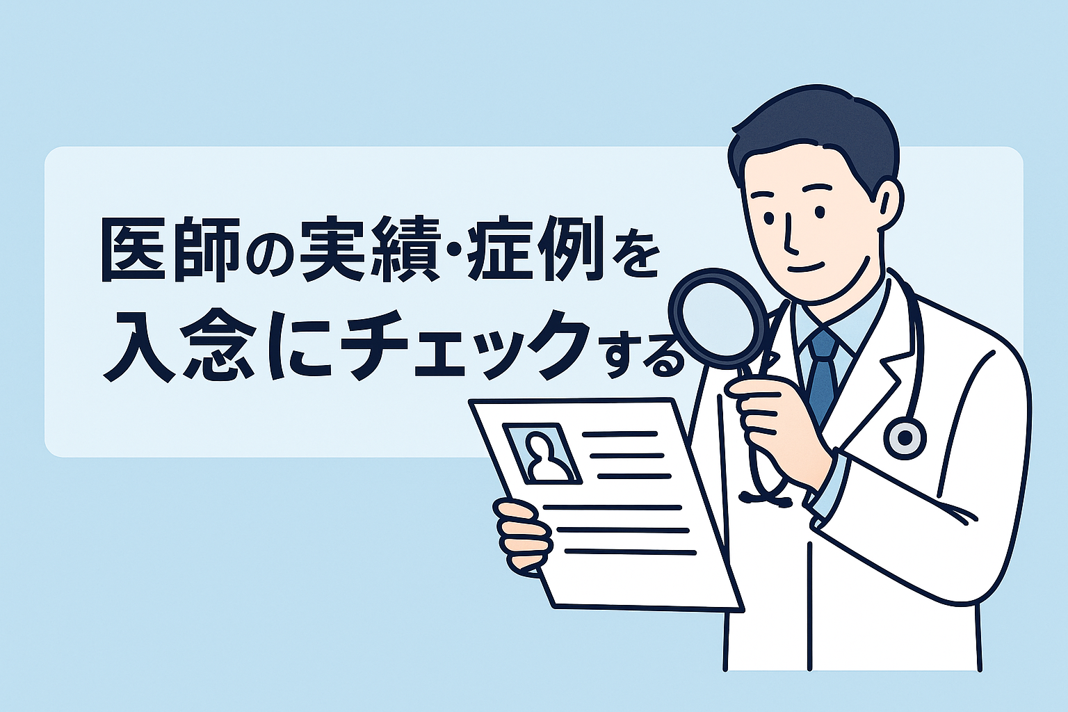 2. 医師の実績・症例を入念にチェックする
