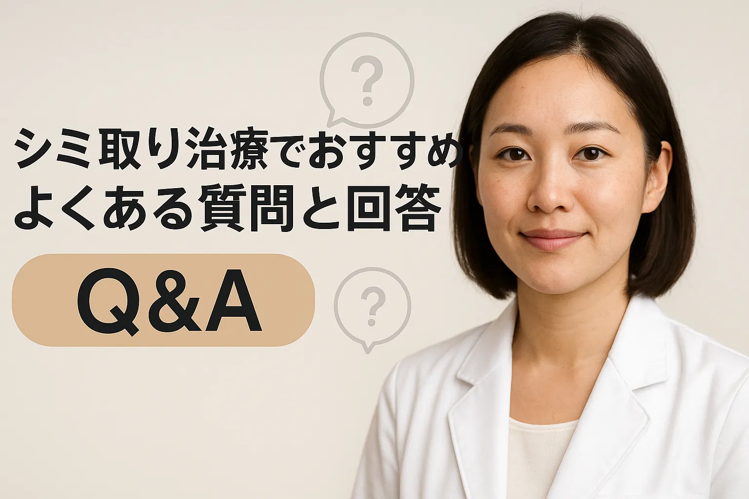 シミ取り治療でおすすめよくある質問と回答【Q&A】