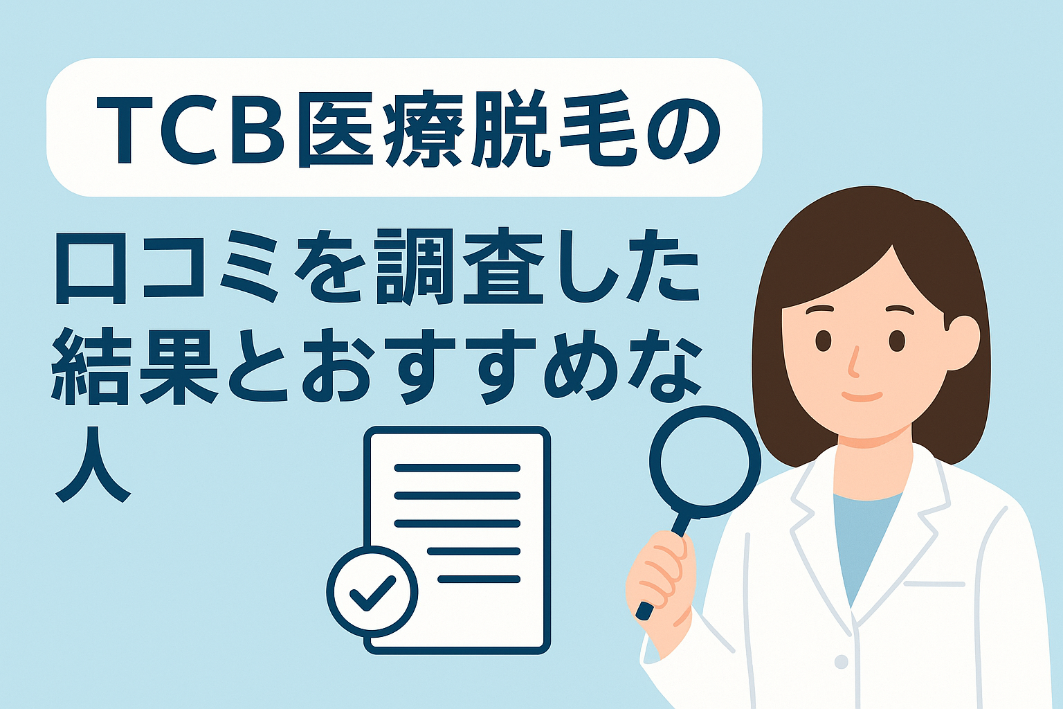 まとめ:TCB医療脱毛の口コミを調査した結果とおすすめな人