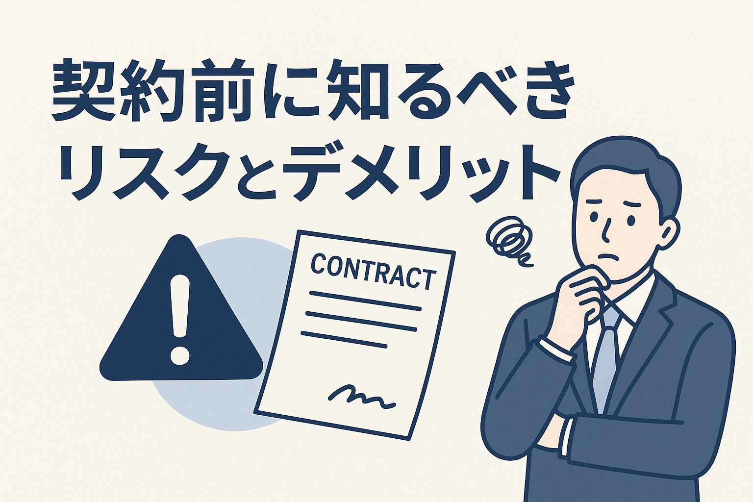契約前に知るべきリスクとデメリット